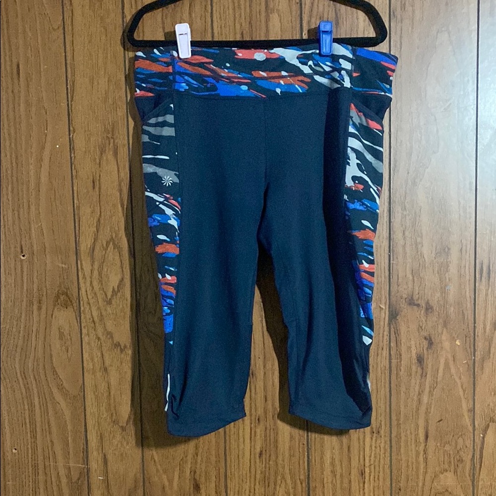 Athleta Leggings in Blue and Red for Active Performance